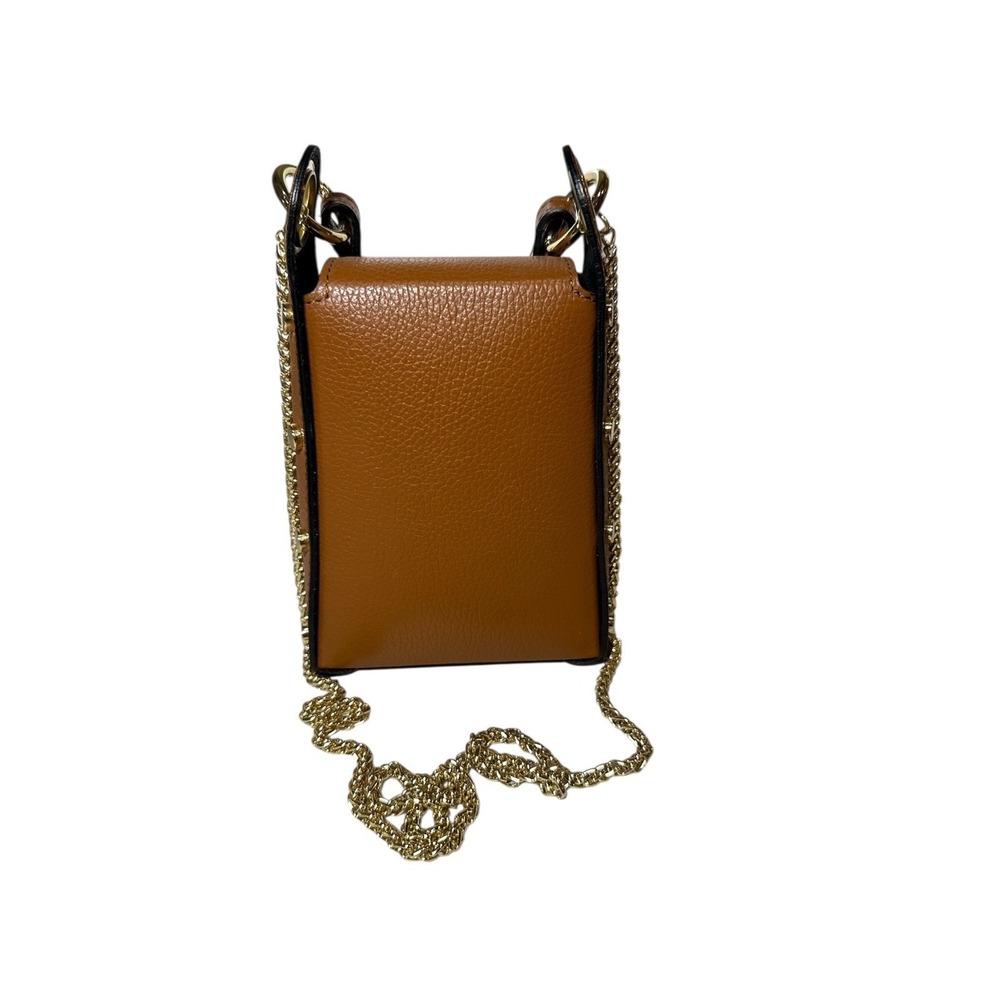 Cassette Barcelona‎ L'abeille Bumblebee Leather shoulder brown Mini Bag Gold Zip - Picture 3 of 12